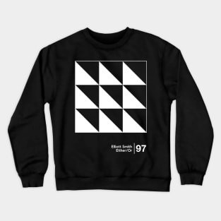 Either/Or - Minimal Style Graphic Artwork Design Crewneck Sweatshirt